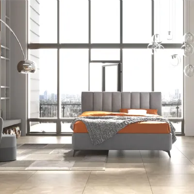 Letto moderno Letto matrimoniale do con contenitore Artigianale scontato 40%