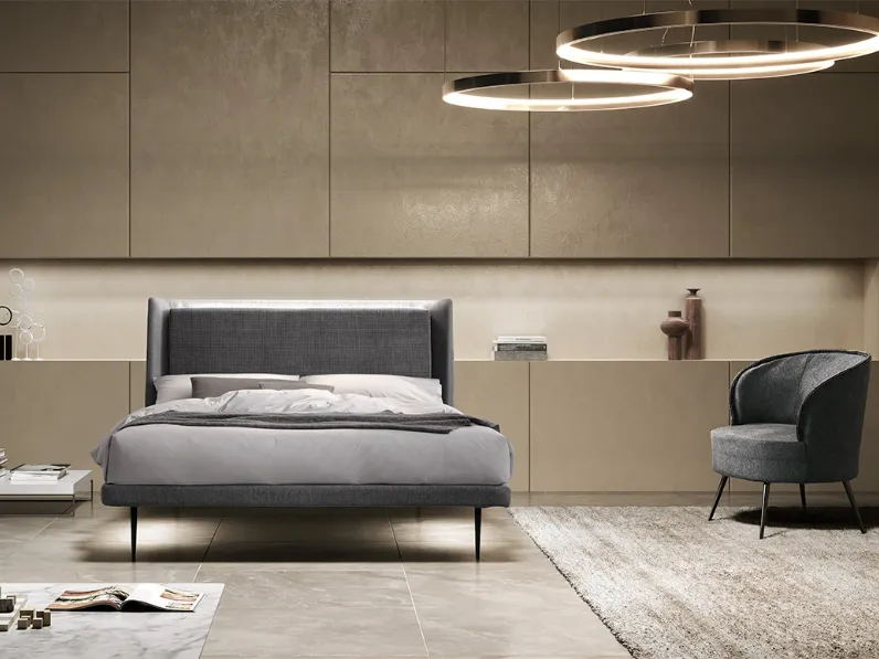 Letto moderno con giroletto Letto matrimoniale il Artigianale a prezzo ribassato
