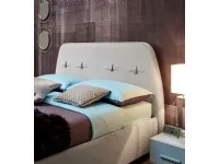 LETTO Letto matrimoniale marie in tessuto povere con decorazione in testata Collezione esclusiva in OFFERTA OUTLET