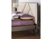 LETTO Letto matrimoniale marie in tessuto povere con decorazione in testata Collezione esclusiva SCONTATO