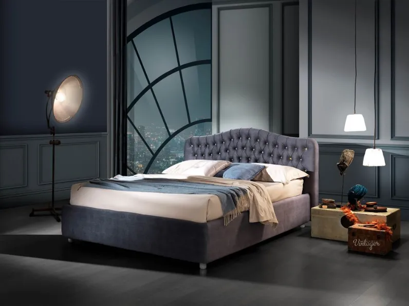 LETTO Letto matrimoniale mod. bernini con box-contenitore in promo-sconto del 50% Artigianaletti in OFFERTA OUTLET