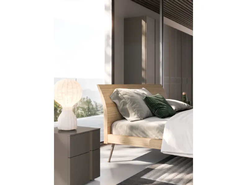 Letto moderno con giroletto Letto matrimoniale modello loge Orme a prezzo ribassato