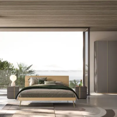 Letto moderno con giroletto Letto matrimoniale modello loge Orme a prezzo ribassato