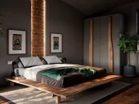 Letto in legno modello Letto  matyrimoniale zen japan in legno  di Nuovi mondi collection scontato 50%