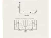 Letto Letto maxi velluto acciaio di Md work scontato del 31%