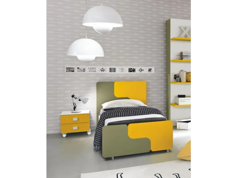 Letto singolo con contenitore Letto singolo tetris con contenitore 23 Collezione esclusiva a prezzo ribassato