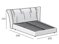 Letto imbottito modello Marlyn di Spagnol salotti scontato 41%