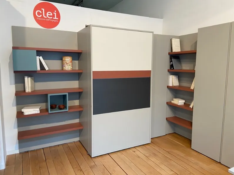 Letto matrimoniale a scomparsa Clei-promo sul nuovo per apertura punto vendita  Clei a prezzo ribassato