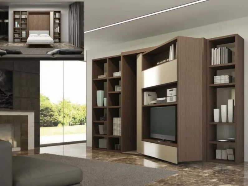 Approfitta dello sconto 32% sul letto Letto a scomparsa matrimoniale girevole system live di Artigianale