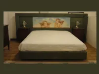 Letto matrimoniale con affresco dipinto a mano scontato del -60%