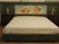 Letto matrimoniale con affresco dipinto a mano scontato del -60%