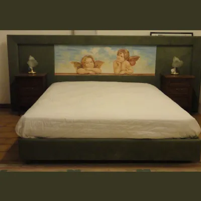 Letto matrimoniale con affresco dipinto a mano scontato del -60%