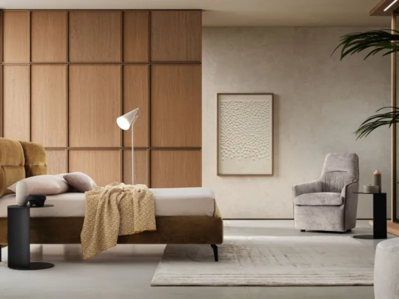 Letto imbottito con contenitore AcademyLe comforta prezzo ribassato