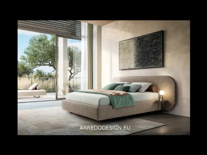 Letto matrimoniale con contenitore B curve Twils a prezzo ribassato