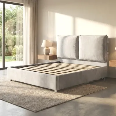 Letto matrimoniale con contenitore Cloud pillow Collezione esclusiva a prezzo ribassato