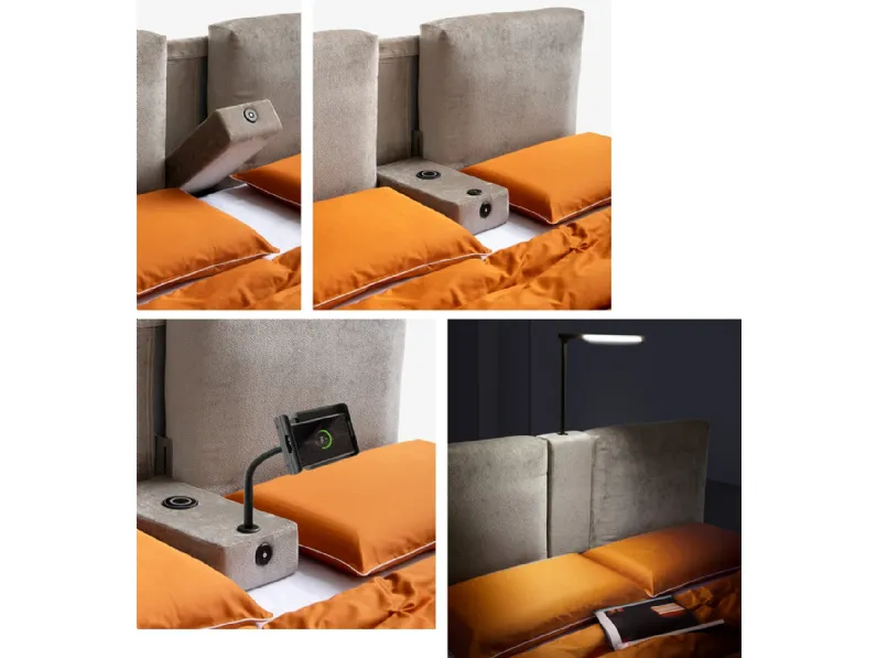 Letto matrimoniale moderno Letto matrimoniale ul con contenitore Artigianale a prezzo scontato
