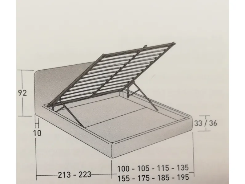 Letto Merkurio di Flou scontato del 25%