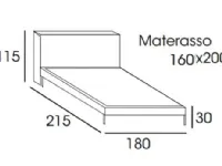 Letto matrimoniale con contenitore Pronta consegna velluto tortora  Md work a prezzo ribassato