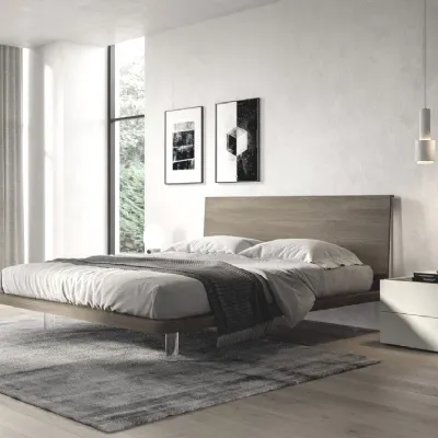 Letto in legno con piedini ZeoArtigianalea prezzo scontato