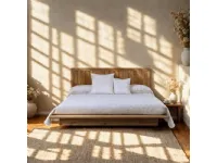 Letto in legno con giroletto Letto etnico teak�Outlet etnico�a prezzo scontato