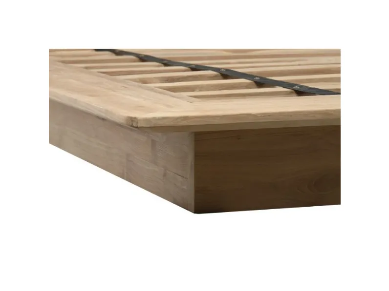 Letto in legno con giroletto Letto etnico teak Outlet etnico a prezzo scontato