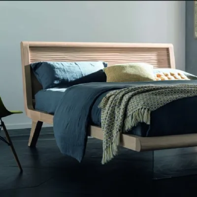 Letto matrimoniale con giroletto Letto rovere massello Artigianale a prezzo scontato