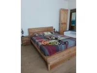 Letto in legno modello Letto wave legno teak di Outlet etnico scontato 31%