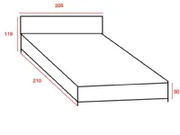 Letto matrimoniale con giroletto Selene king size  Artigianale a prezzo ribassato