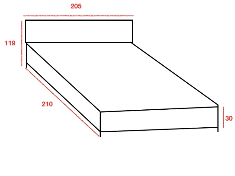 Letto Selene king size  di Artigianale scontato del 56%
