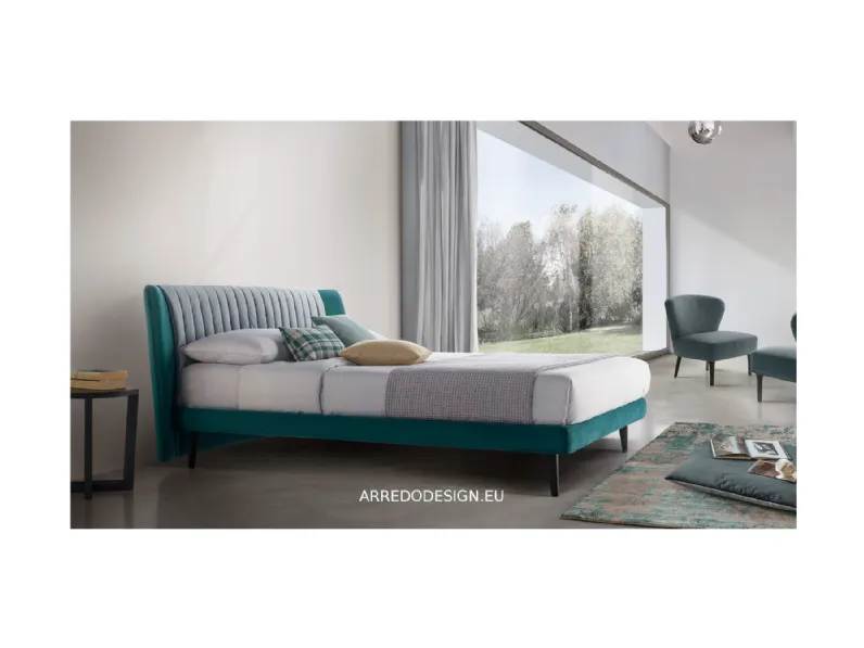 Letto design con piedini Dafne cover * Rosini a prezzo ribassato