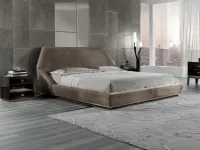 Letto matrimoniale design Letto luxury pelle vellutata maxi 200x200 Md work a prezzo scontato