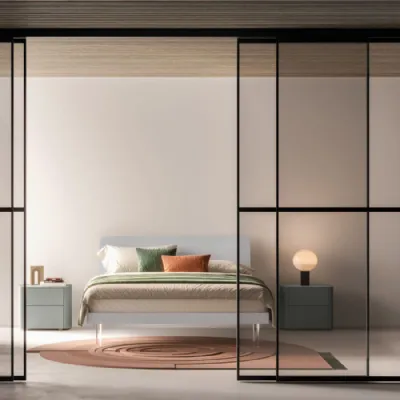 Letto design con gambe Letto matrimoniale modello larissa Orme a prezzo ribassato