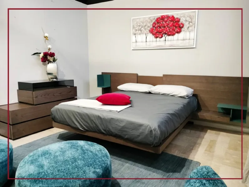 Letto matrimoniale design Letto quadra con como' cubo mobilgam Mobilgam a prezzo scontato