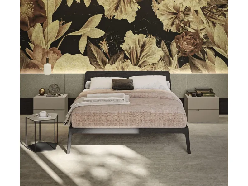 Letto matrimoniale design Zenit Morassutti a prezzo ribassato