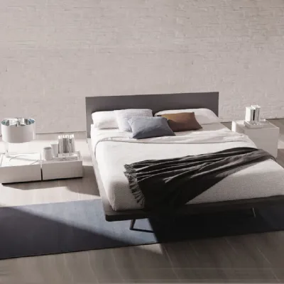 Mab XENTIAL Letto matrimoniale per rete 160x200 con, senza contenitore in  essenza