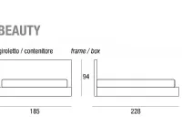 Letto imbottito con contenitore L085mSpagnol mobilia prezzo ribassato