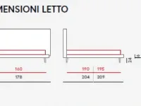 Letto matrimoniale design Letto imbottito road Mobilificio bellutti a prezzo scontato