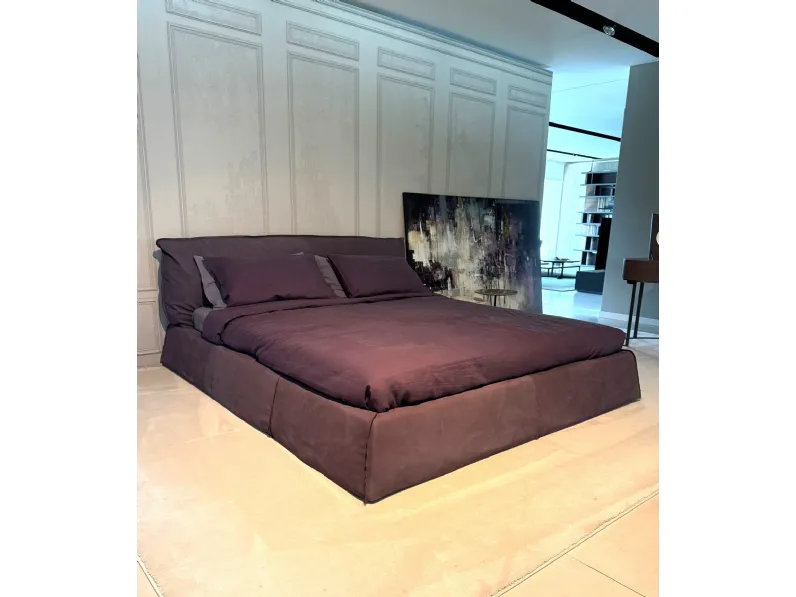 Letto imbottito con giroletto Letto parisBaxtera prezzo scontato