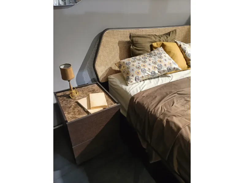 Letto matrimoniale Letto trama com materasso  e comodini  Pianca con uno sconto IMPERDIBILE