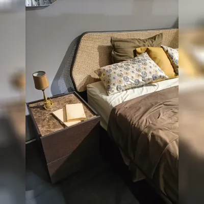 Letto matrimoniale Letto trama com materasso  e comodini  Pianca con uno sconto IMPERDIBILE