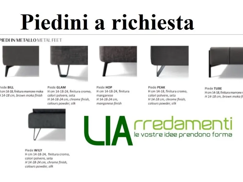Letto matrimoniale moderno Arty compatto Samoa a prezzo ribassato
