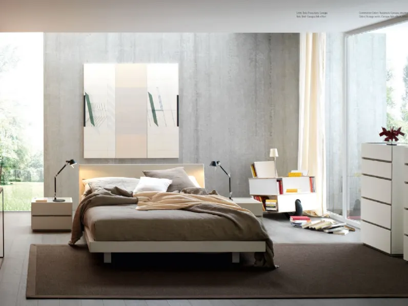 Letto matrimoniale moderno Brio con materasso dorelan Sangiacomo a prezzo scontato