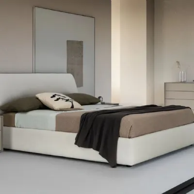 Letto matrimoniale moderno Chloe con gruppo notte cube Adok a prezzo scontato