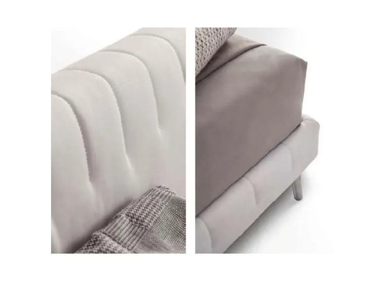 Letto matrimoniale moderno Ecru' Md work a prezzo scontato