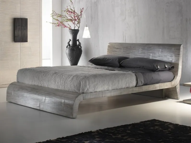 Letto matrimoniale moderno Etnico wave Outlet etnico a prezzo scontato