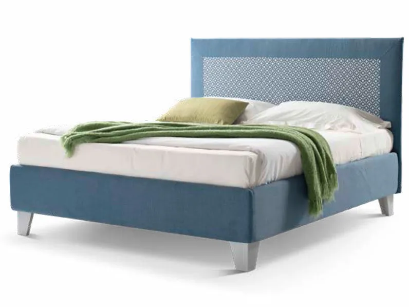Letto matrimoniale moderno Flavia tessuto Stilfar a prezzo scontato