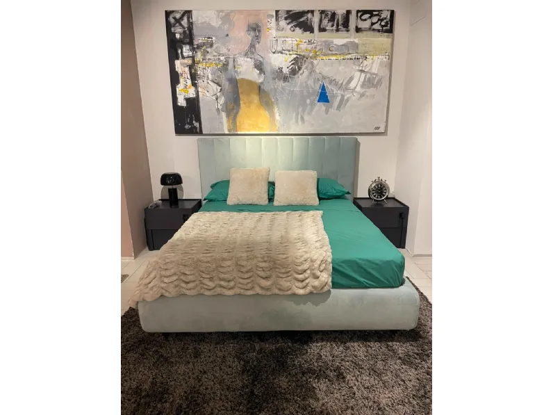 Letto matrimoniale moderno Ginevra Novaluna a prezzo ribassato