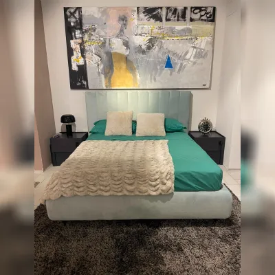 Letto matrimoniale moderno Ginevra Novaluna a prezzo ribassato