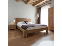Letto in legno con giroletto Golan teak Outlet etnico a prezzo scontato