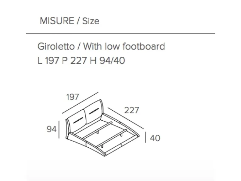 Letto matrimoniale moderno Letto king size stromboli Mottes selection a prezzo scontato